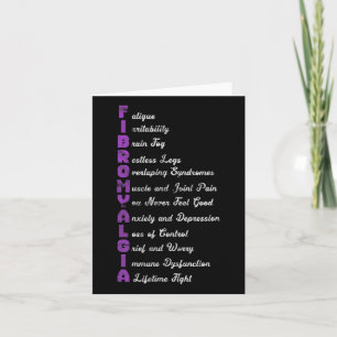 Fibromyalgia Meaning Chronic Pain Fibro Fibromyosi Card