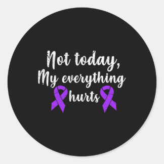 Fibromyalgia My Everything Hurts Fibro Chronic Pai Classic Round Sticker
