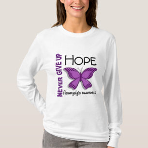 Fibromyalgia Never Give Up Hope Butterfly 4.1 T-Shirt