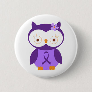 Fibromyalgia Owl 6 Cm Round Badge