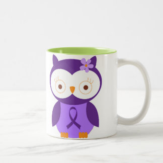 Fibromyalgia Owl Two-Tone Coffee Mug