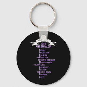 Fibromyalgia Sonie Amp Fibro Awareness This Is  Key Ring
