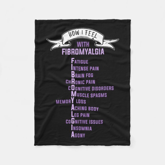 Fibromyalgia Spoonie &amp; Fibro Awareness This Is Fleece Blanket (Front)