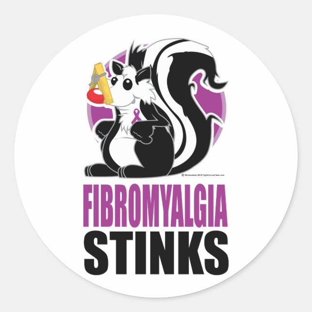 Fibromyalgia Stinks Classic Round Sticker (Front)