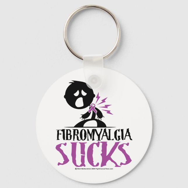 Fibromyalgia Sucks Key Ring (Front)
