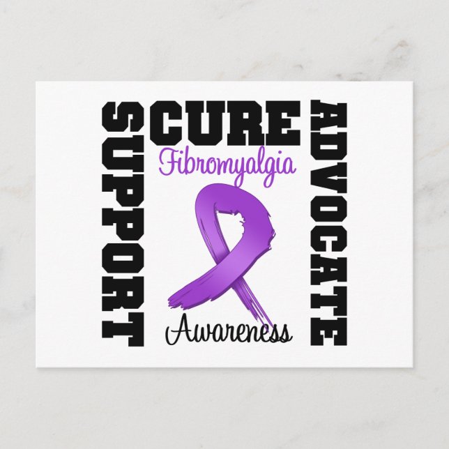 Fibromyalgia Support Advocate Cure Postcard (Front)