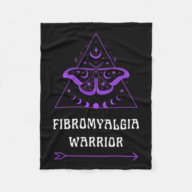 Fibromyalgia Warrior Chronic Illness Awareness Pur Fleece Blanket (Front)