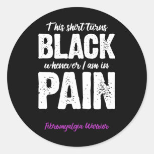 Fibromyalgia Warrior Chronic Pain Fibro Awareness  Classic Round Sticker