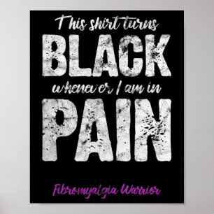 Fibromyalgia Warrior Chronic Pain Fibro Awareness  Poster