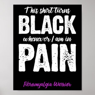 Fibromyalgia Warrior Chronic Pain Fibro Awareness  Poster