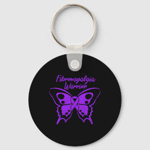 Fibromyalgia Warrior Fibro Awareness Purple Butter Key Ring