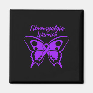 Fibromyalgia Warrior Fibro Awareness Purple Butter Magnet