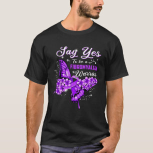 Fibromyalgia Warrior Purple Butterfly Womens T-Shirt