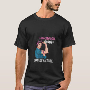 Fibromyalgia Womens Awareness Warrior Unbreakable T-Shirt