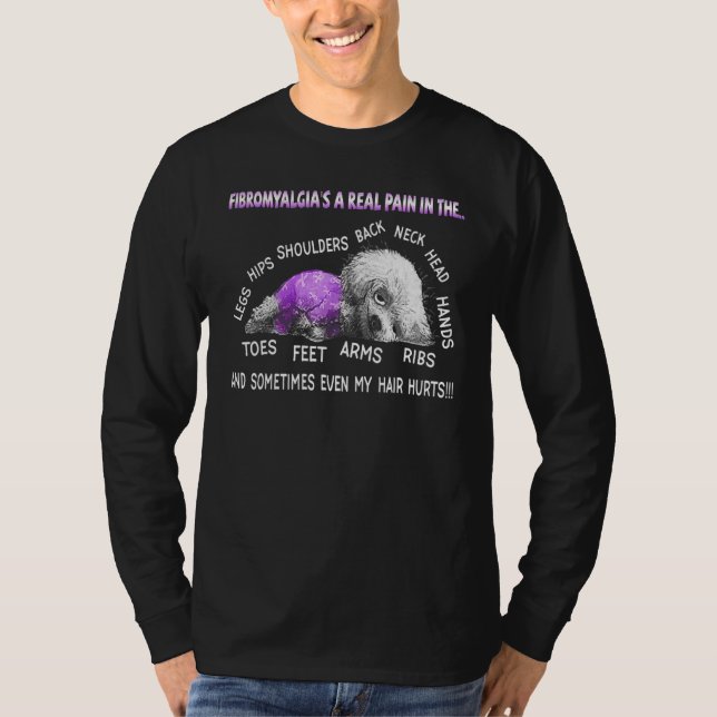Fibromyalgia's A Real Pain In The Sloth Fibromyalg T-Shirt (Front)
