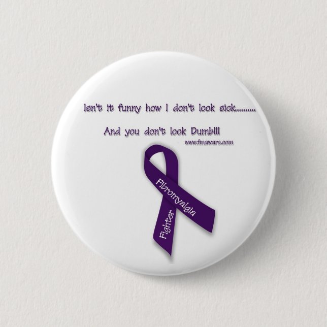 fibroshirt2 6 cm round badge (Front)