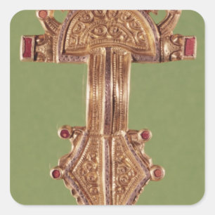 Fibula with heads of birds square sticker