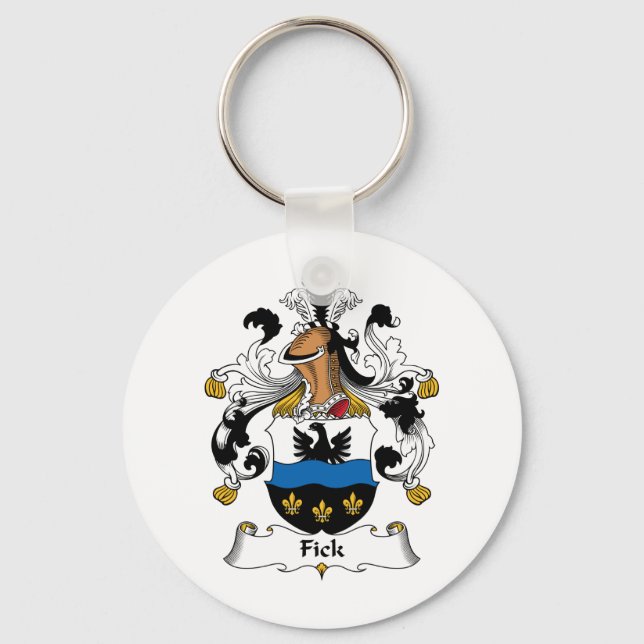 Fick Family Crest Key Ring (Front)