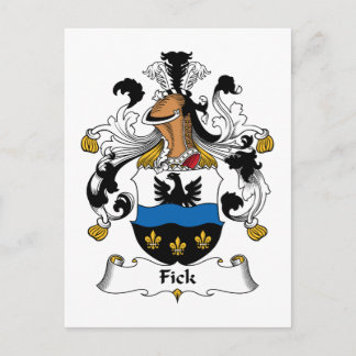 Fick Family Crest Postcard