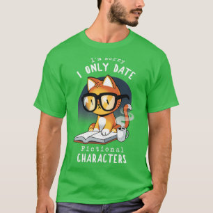 Fictional Characters Smart Bookworm Cat Funny Quot T-Shirt