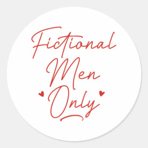 Fictional Men Only Classic Round Sticker