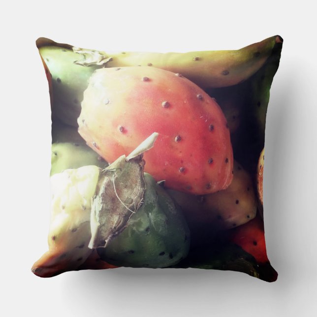 Ficurinnia/Sicilian Prickly Pear Throw Pillow (Front)