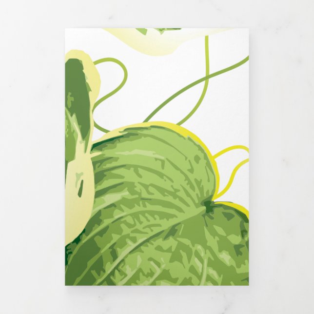 Ficus Plant 2 Tri-Fold Holiday Card (Cover)