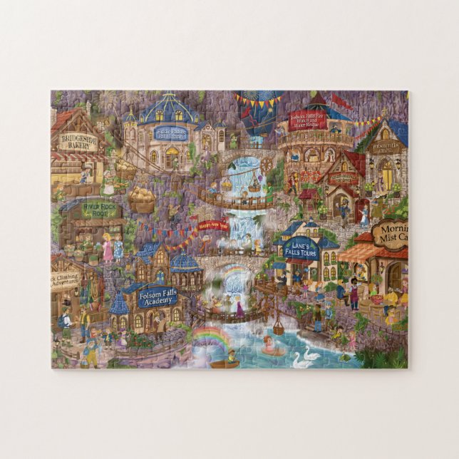 Fiddle Faddle Falls New Year's Day Jigsaw Puzzle (Horizontal)
