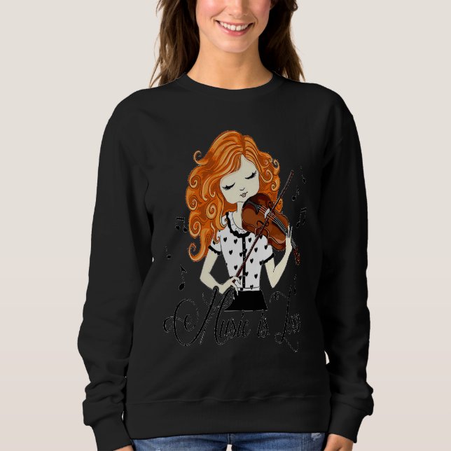 Fiddle  Fiddle Dress Musical  Youth Sweatshirt (Front)