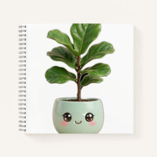 Fiddle-Leaf Fig Kawaii Indoor Plant Notebook