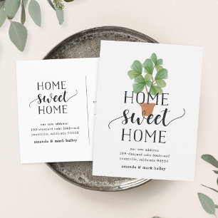 Fiddle Leaf Fig   Moving Announcement Postcard