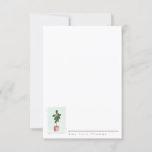 FIDDLE LEAF FIG Personalised Stationery Note Card