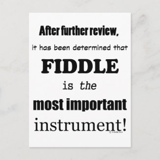 Fiddle Most Important Instrument Postcard