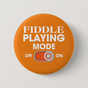 Fiddle Playing 6 Cm Round Badge