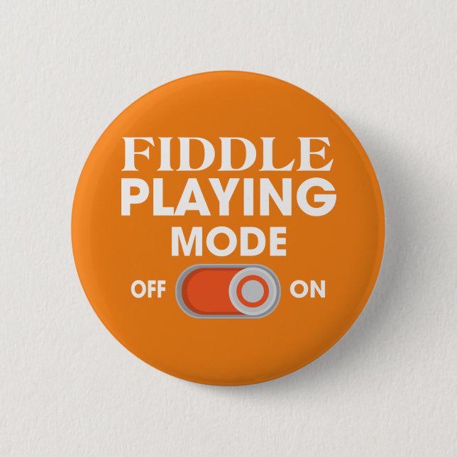Fiddle Playing  6 Cm Round Badge (Front)