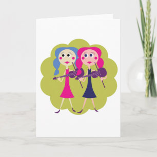 Fiddle Twins Note Cards