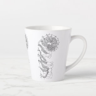 Fiddlehead Fern Illustration Latte Mug