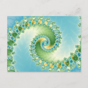 Fiddlehead - Fractal art Postcard