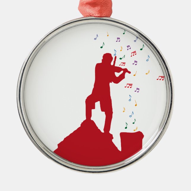 Fiddler  metal tree decoration (Front)