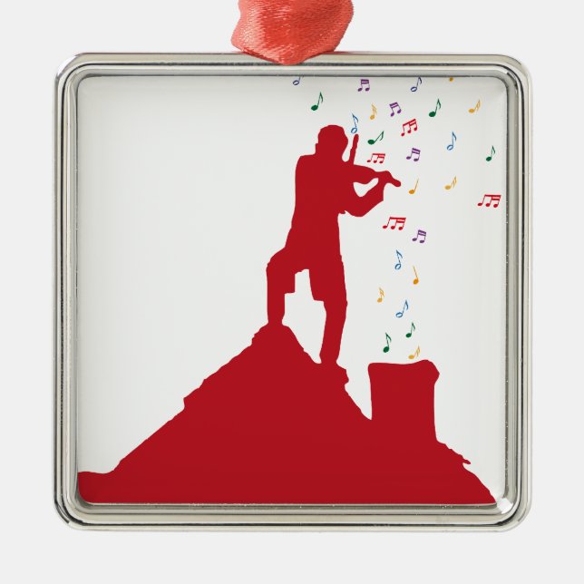 Fiddler  metal tree decoration (Front)