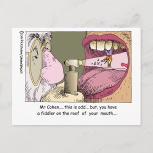 Fiddler On Roof Funny Dentistry Gifts & Tees Postcard