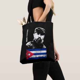 Fidel Castro Cuba Revolution Cuban Flag Tote Bag