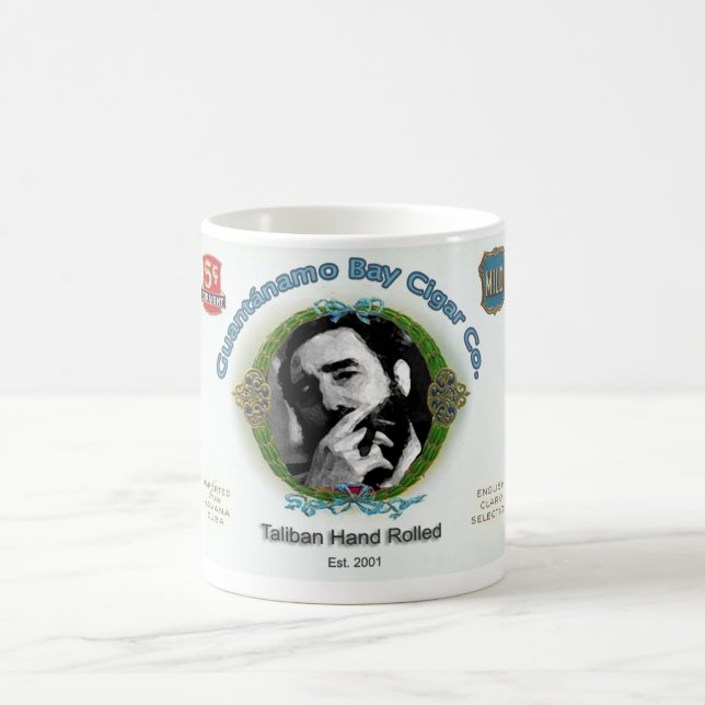 Fidel Castro Guantanamo Bay Cuba Cigar Company Coffee Mug (Center)