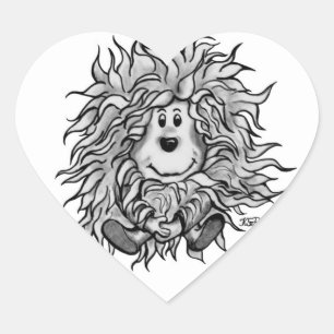 Fidel The Little Forest Goblin Heart Sticker