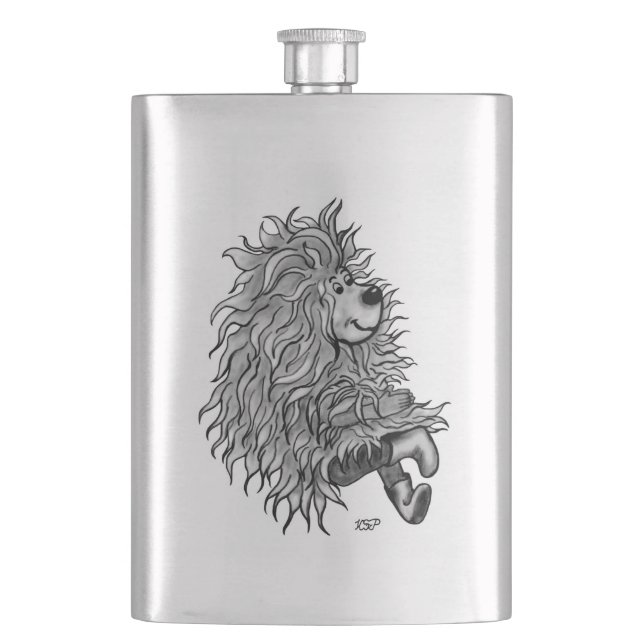 Fidel the little Forest Goblin Hip Flask (Front)