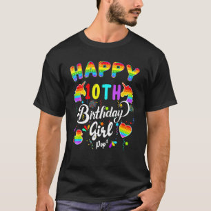 Fidget Pop It Birthday Happy 10th Birthday Girl Po T-Shirt