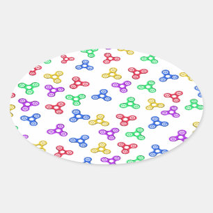 Fidget Spinners Oval Sticker