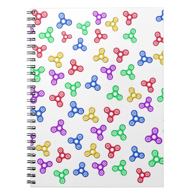 Fidget Spinners Spiral Notebook (Front)