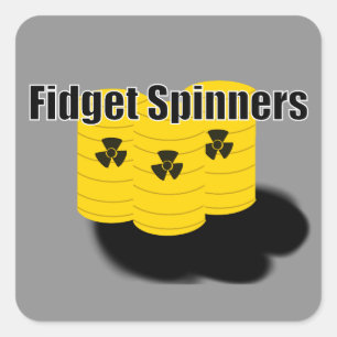 Fidget spinners square sticker