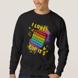 Fidget Toy Pop It For Kids, Love Pop It's Sweatshirt